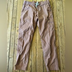 Vuori Pants Womens Small pink/rose Ripstop Slim Straight Fit Outdoor Hike Basic